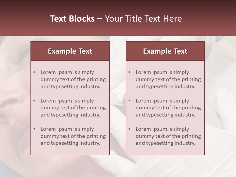 A Woman Getting A Botilage Injection From A Doctor PowerPoint Template