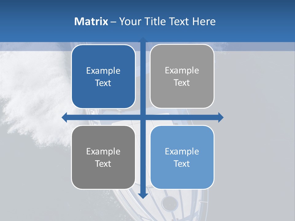 A White Boat In The Water With A Blue Background PowerPoint Template