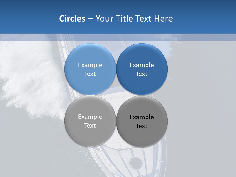 A White Boat In The Water With A Blue Background PowerPoint Template