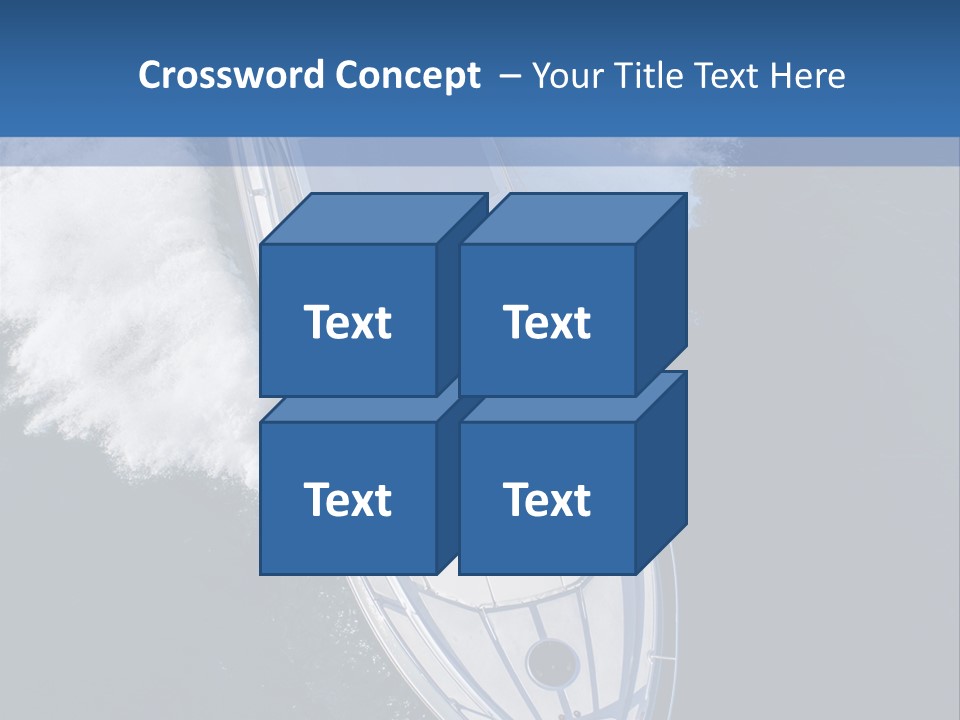 A White Boat In The Water With A Blue Background PowerPoint Template