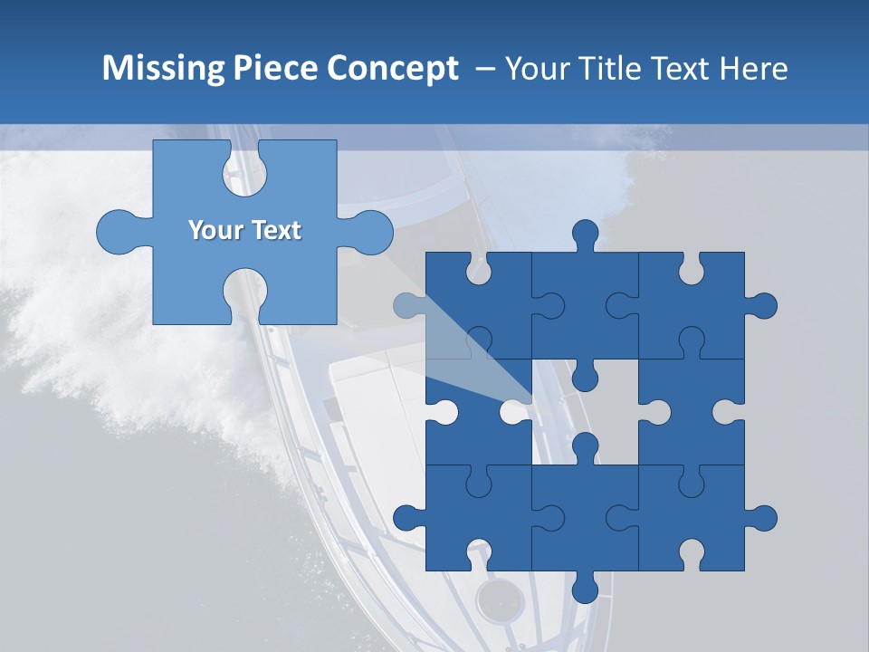 A White Boat In The Water With A Blue Background PowerPoint Template