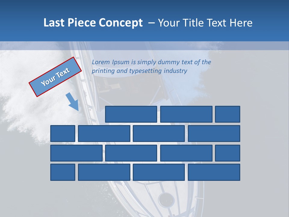 A White Boat In The Water With A Blue Background PowerPoint Template