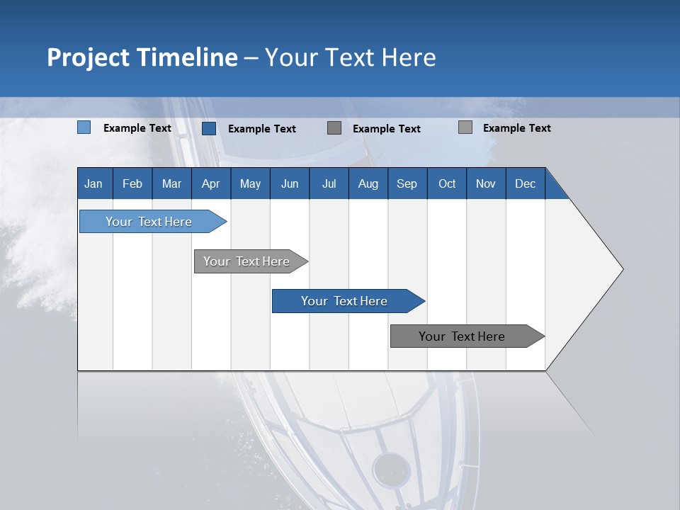 A White Boat In The Water With A Blue Background PowerPoint Template
