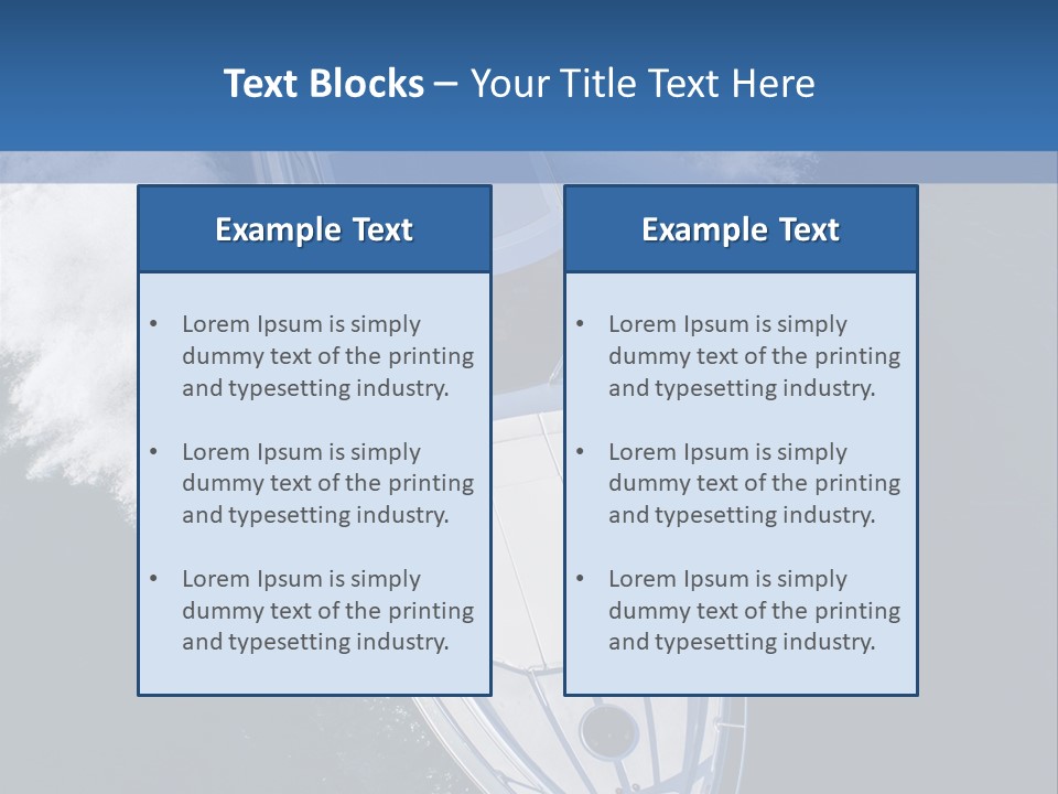 A White Boat In The Water With A Blue Background PowerPoint Template