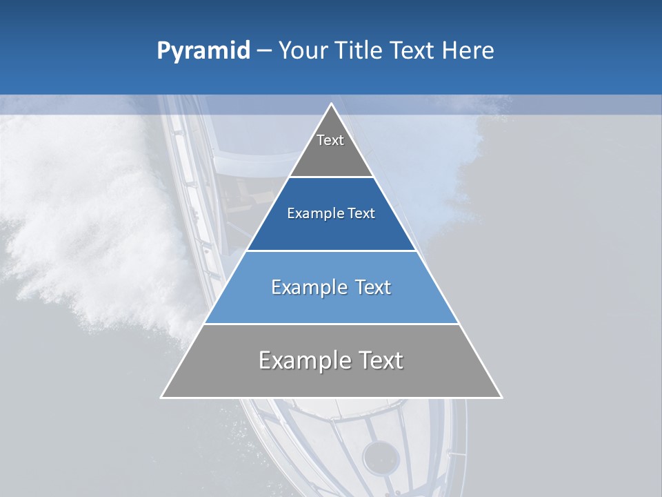 A White Boat In The Water With A Blue Background PowerPoint Template