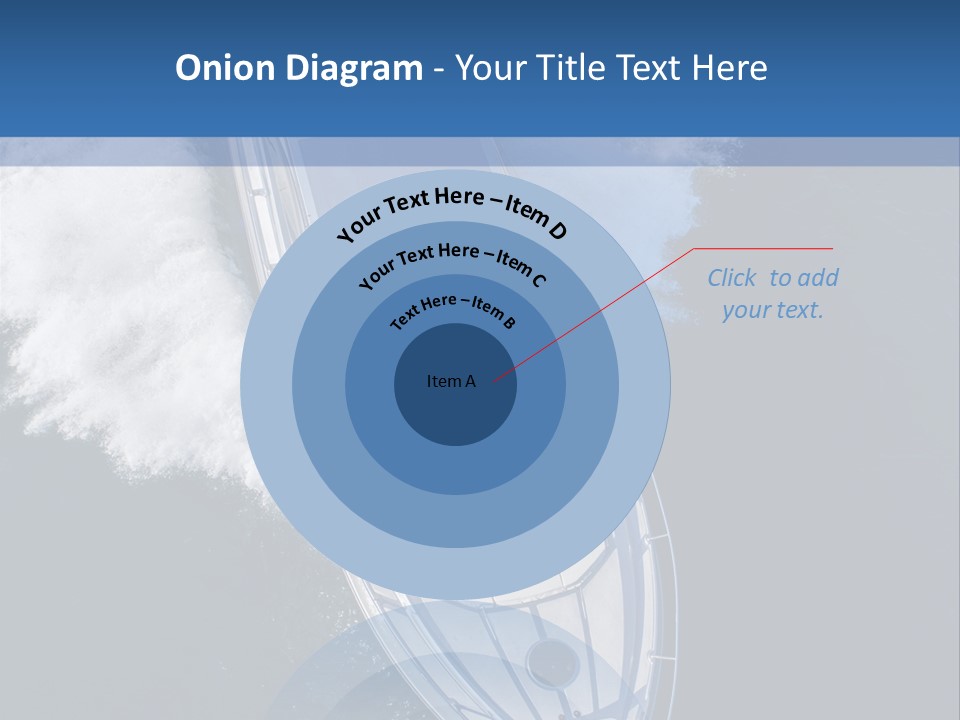 A White Boat In The Water With A Blue Background PowerPoint Template