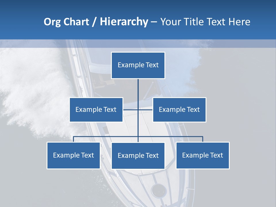 A White Boat In The Water With A Blue Background PowerPoint Template