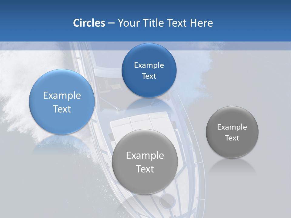 A White Boat In The Water With A Blue Background PowerPoint Template