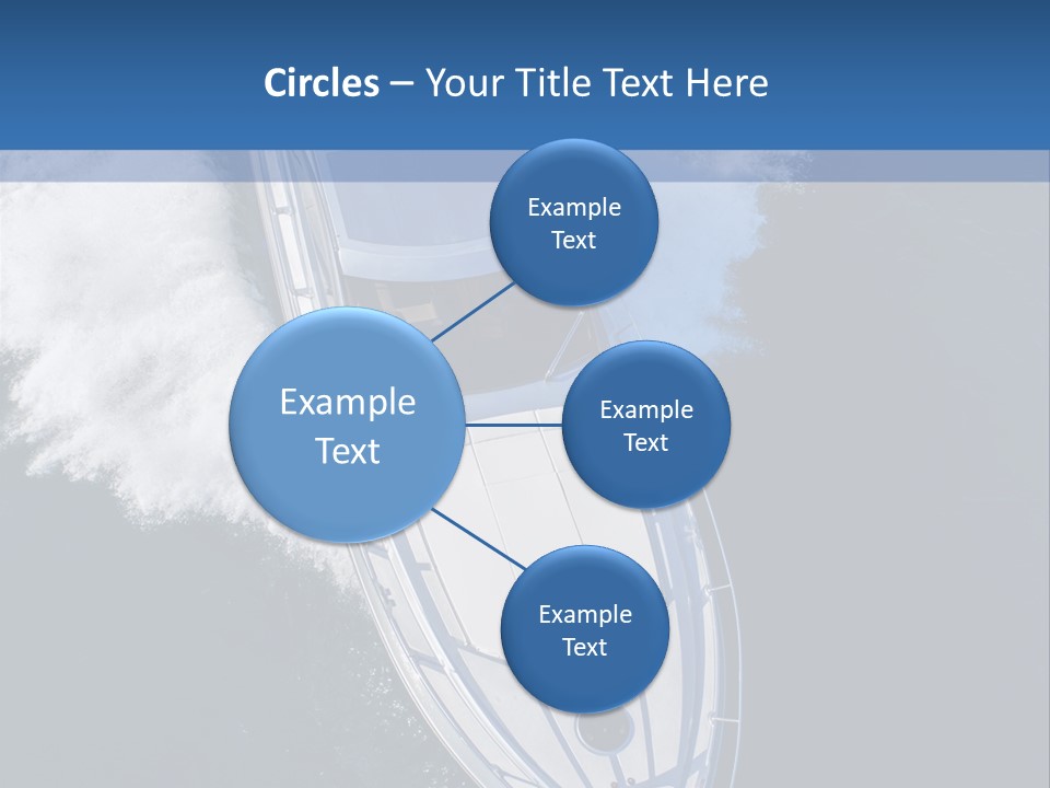 A White Boat In The Water With A Blue Background PowerPoint Template