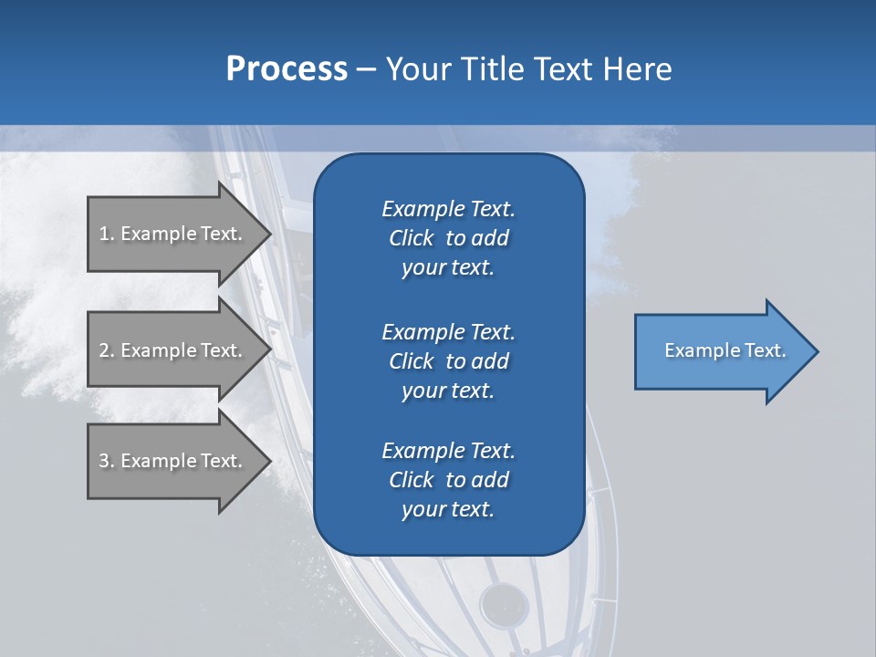 A White Boat In The Water With A Blue Background PowerPoint Template