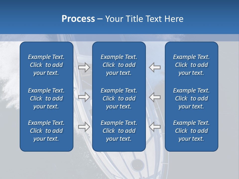 A White Boat In The Water With A Blue Background PowerPoint Template