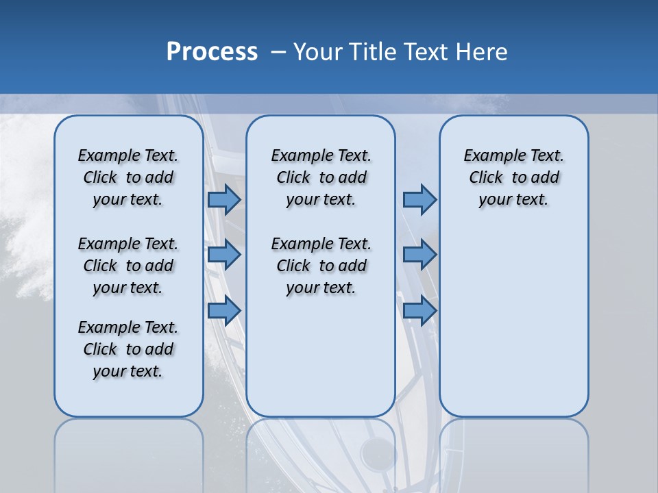 A White Boat In The Water With A Blue Background PowerPoint Template