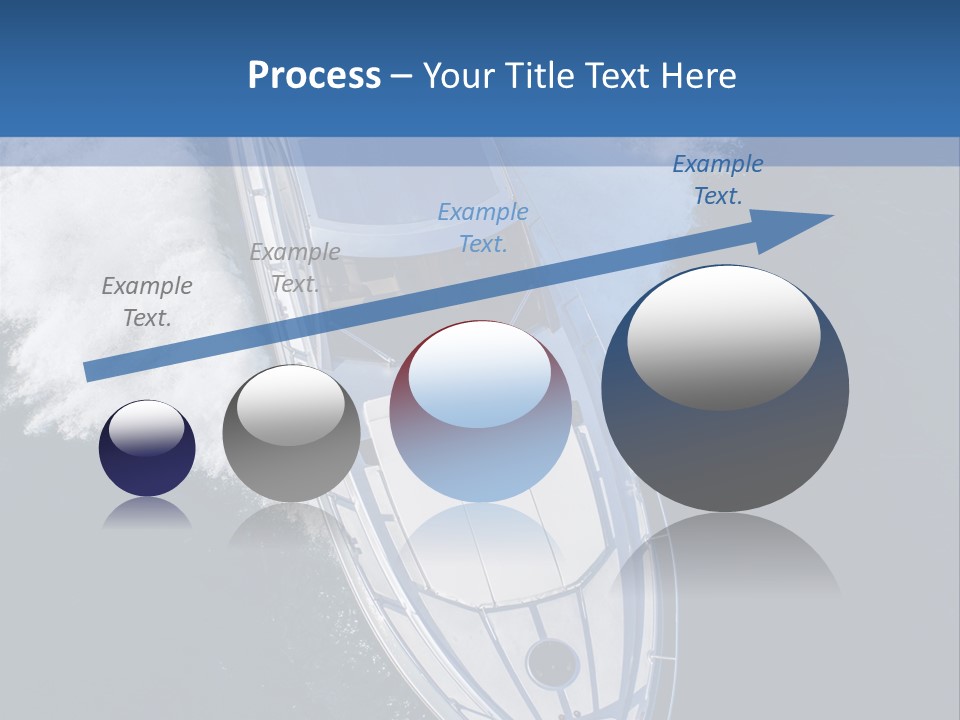 A White Boat In The Water With A Blue Background PowerPoint Template