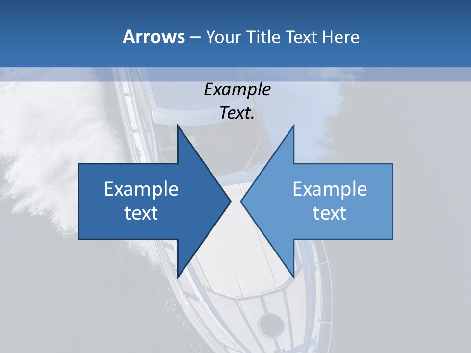 A White Boat In The Water With A Blue Background PowerPoint Template