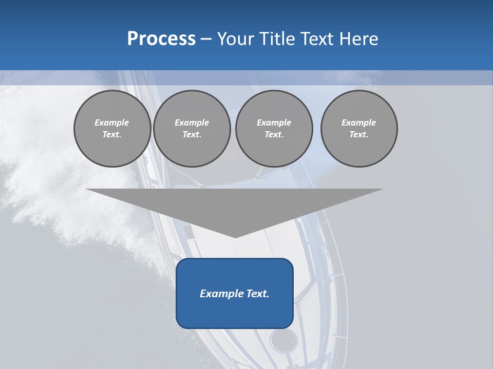 A White Boat In The Water With A Blue Background PowerPoint Template