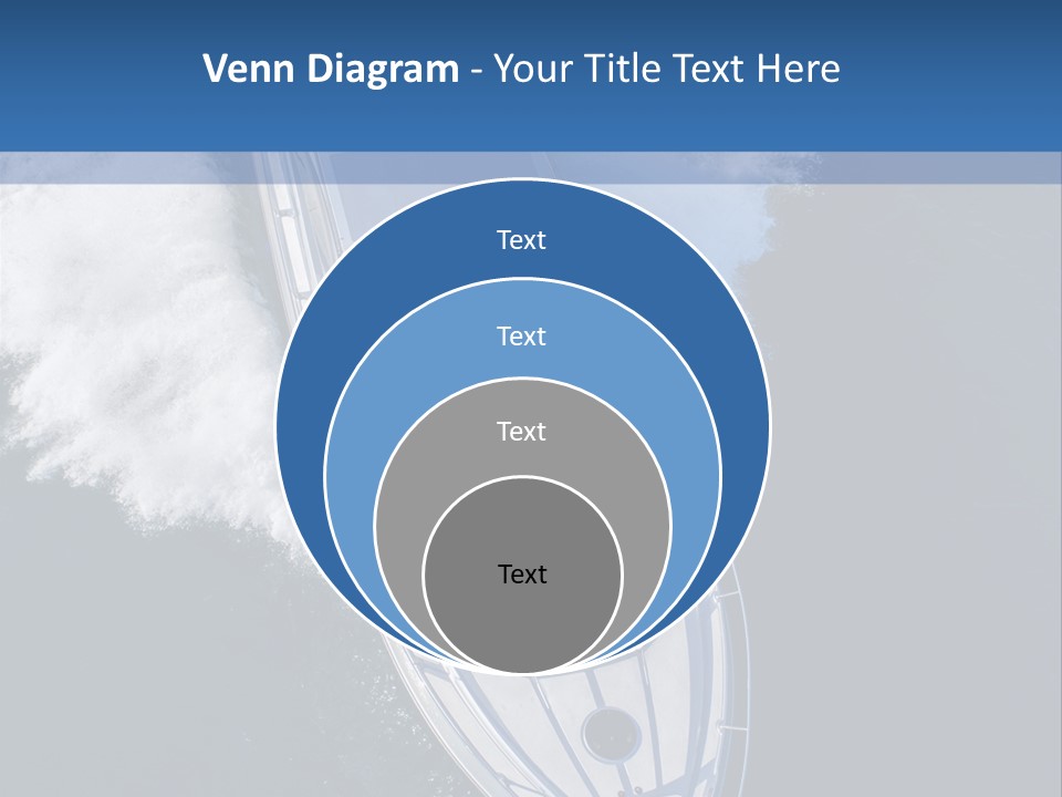 A White Boat In The Water With A Blue Background PowerPoint Template