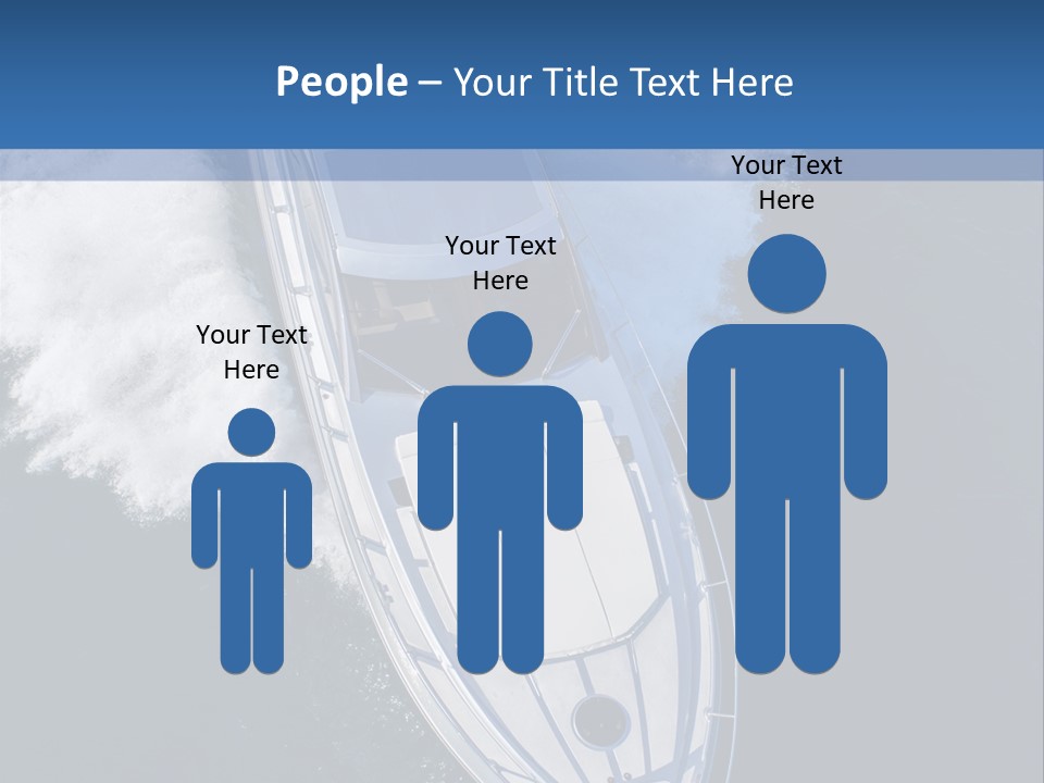 A White Boat In The Water With A Blue Background PowerPoint Template