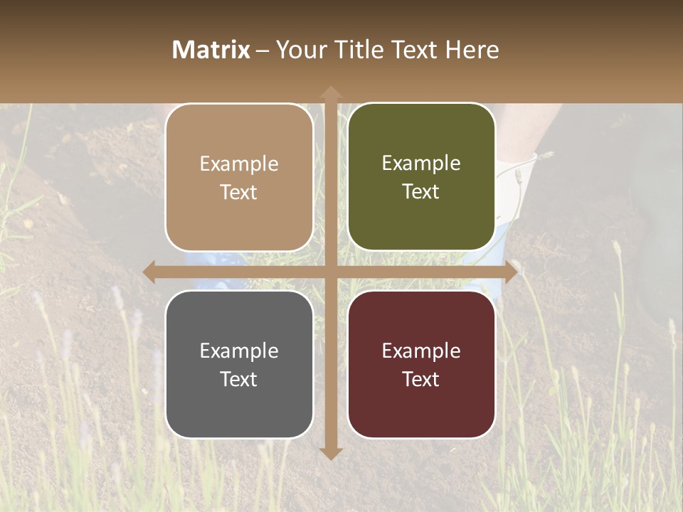 A Person Is Digging In The Dirt With A Shovel PowerPoint Template