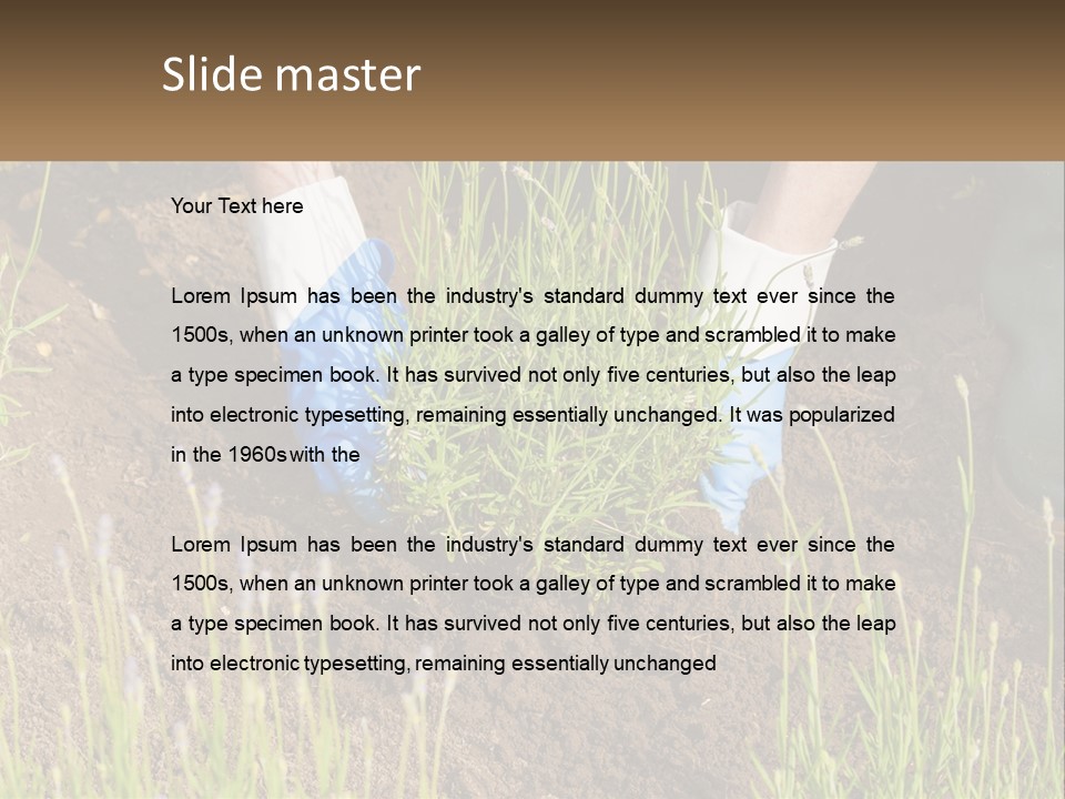 A Person Is Digging In The Dirt With A Shovel PowerPoint Template