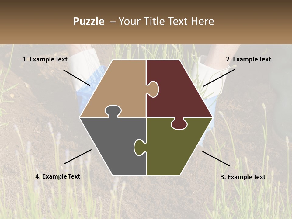 A Person Is Digging In The Dirt With A Shovel PowerPoint Template