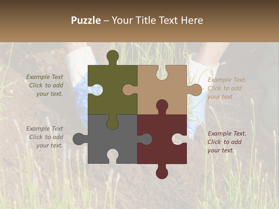 A Person Is Digging In The Dirt With A Shovel PowerPoint Template