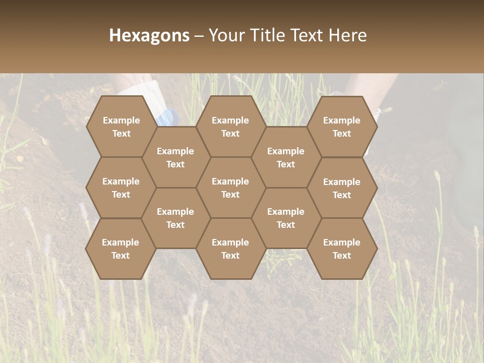 A Person Is Digging In The Dirt With A Shovel PowerPoint Template