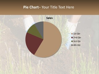 A Person Is Digging In The Dirt With A Shovel PowerPoint Template