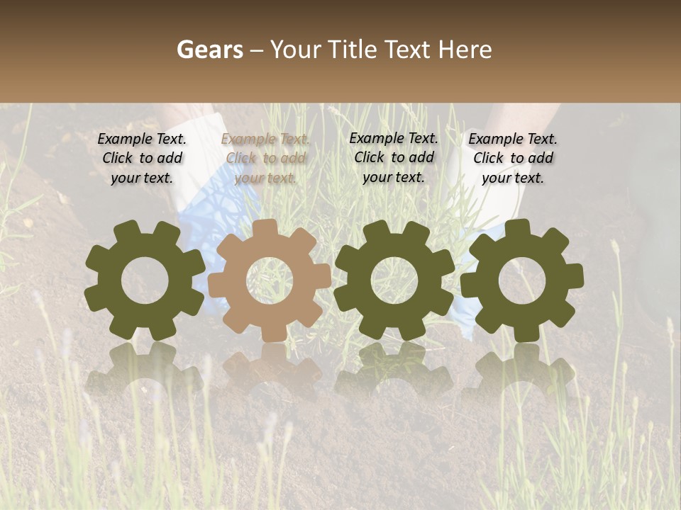 A Person Is Digging In The Dirt With A Shovel PowerPoint Template