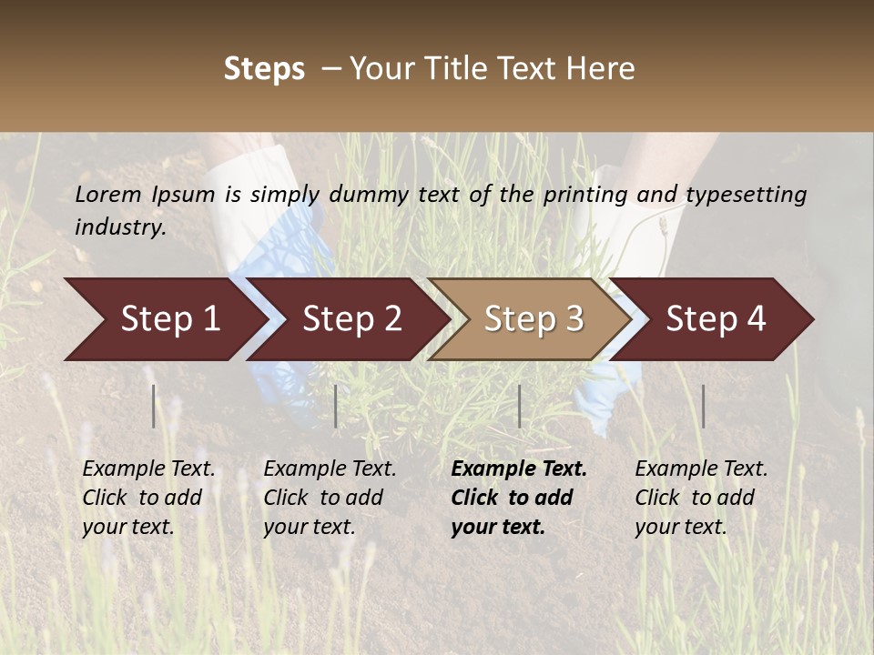 A Person Is Digging In The Dirt With A Shovel PowerPoint Template