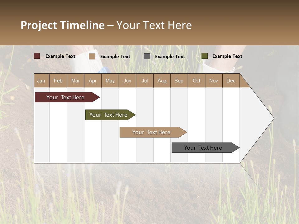 A Person Is Digging In The Dirt With A Shovel PowerPoint Template