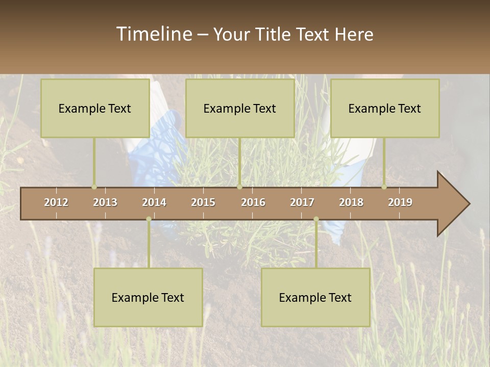 A Person Is Digging In The Dirt With A Shovel PowerPoint Template