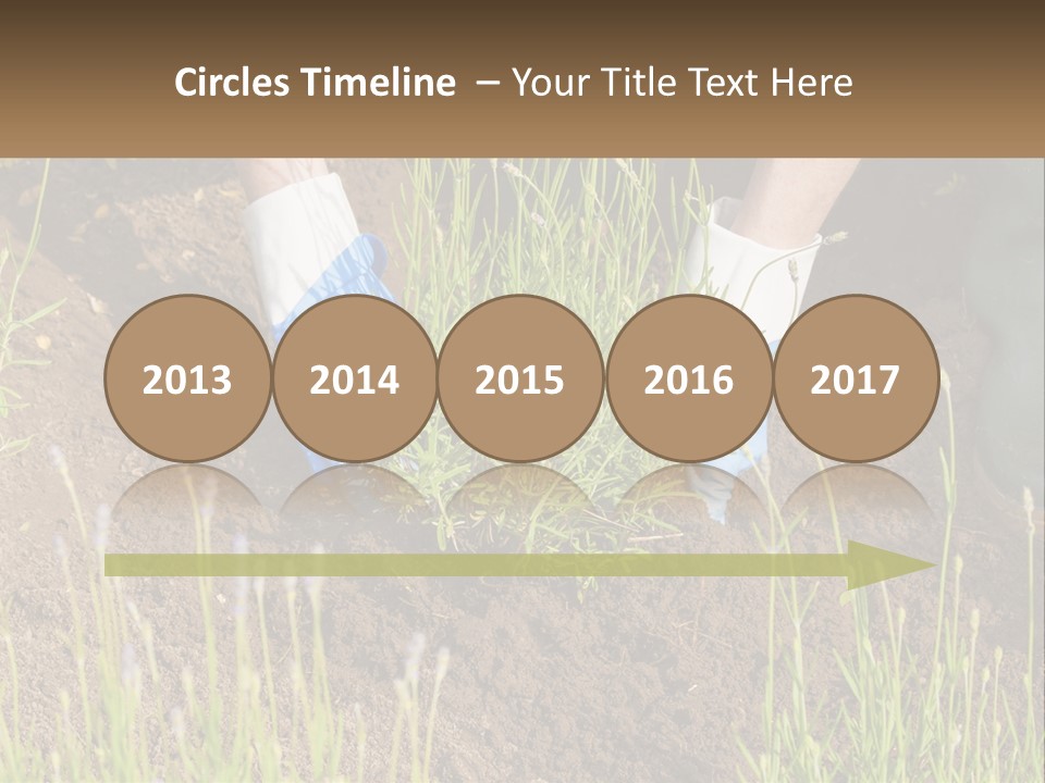 A Person Is Digging In The Dirt With A Shovel PowerPoint Template