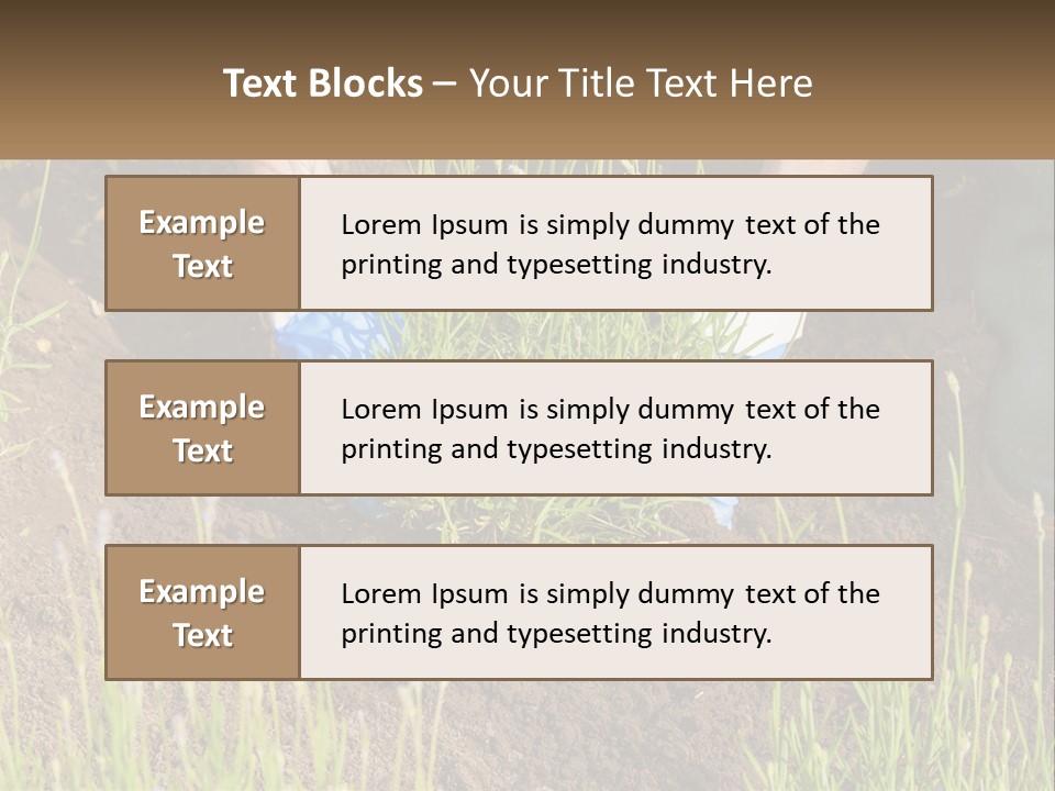 A Person Is Digging In The Dirt With A Shovel PowerPoint Template