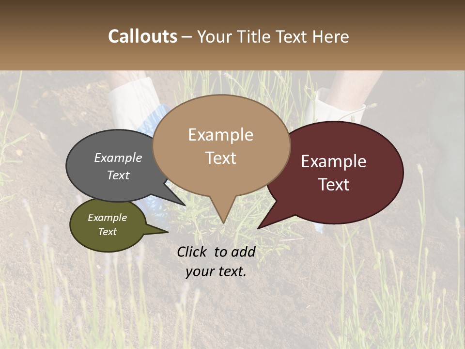 A Person Is Digging In The Dirt With A Shovel PowerPoint Template