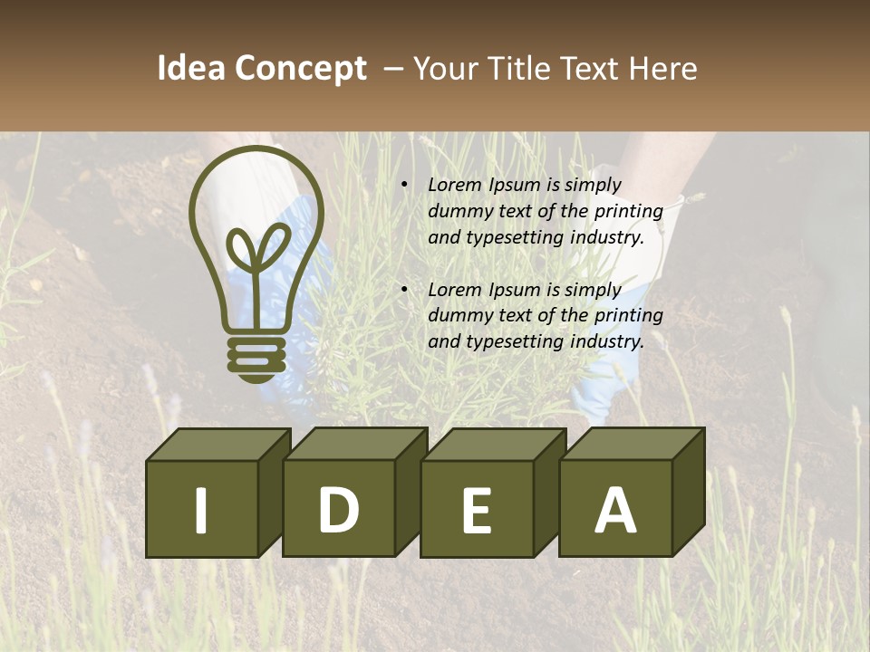 A Person Is Digging In The Dirt With A Shovel PowerPoint Template