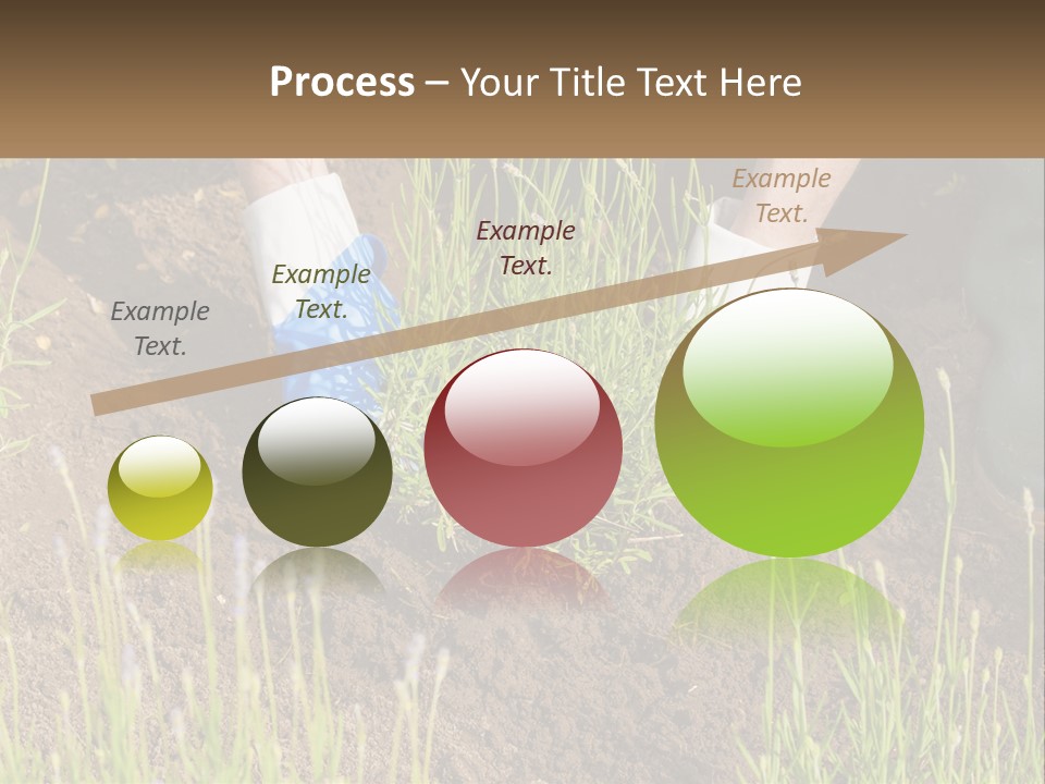 A Person Is Digging In The Dirt With A Shovel PowerPoint Template