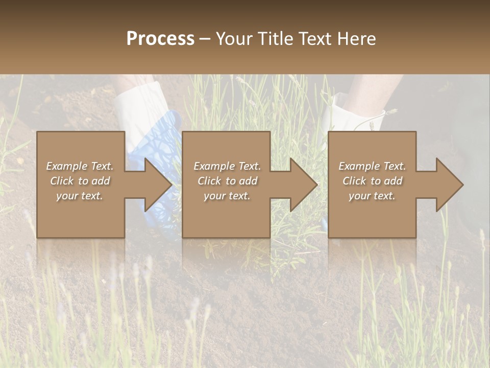 A Person Is Digging In The Dirt With A Shovel PowerPoint Template