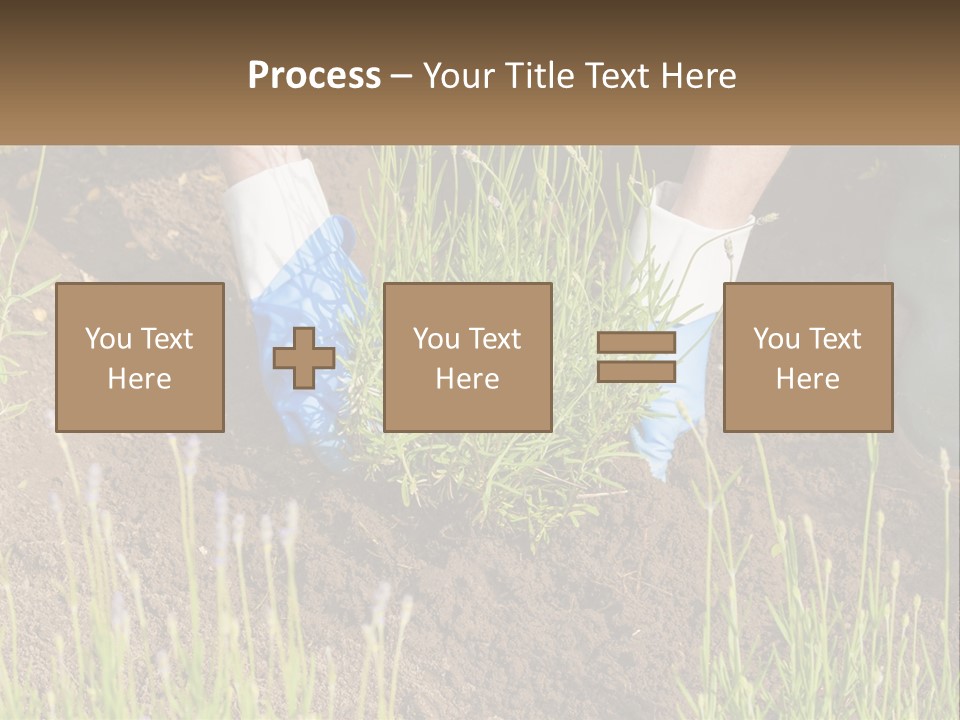 A Person Is Digging In The Dirt With A Shovel PowerPoint Template