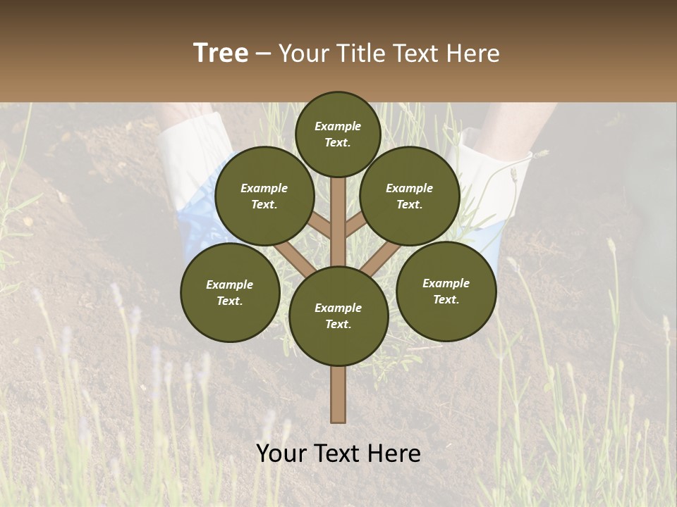 A Person Is Digging In The Dirt With A Shovel PowerPoint Template