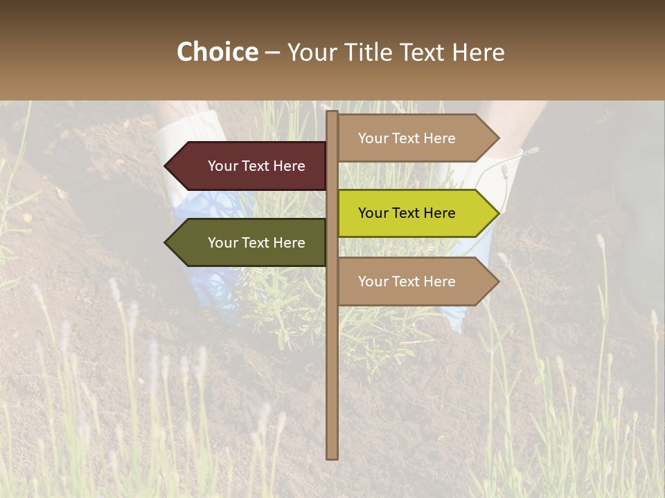 A Person Is Digging In The Dirt With A Shovel PowerPoint Template