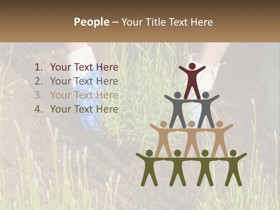 A Person Is Digging In The Dirt With A Shovel PowerPoint Template