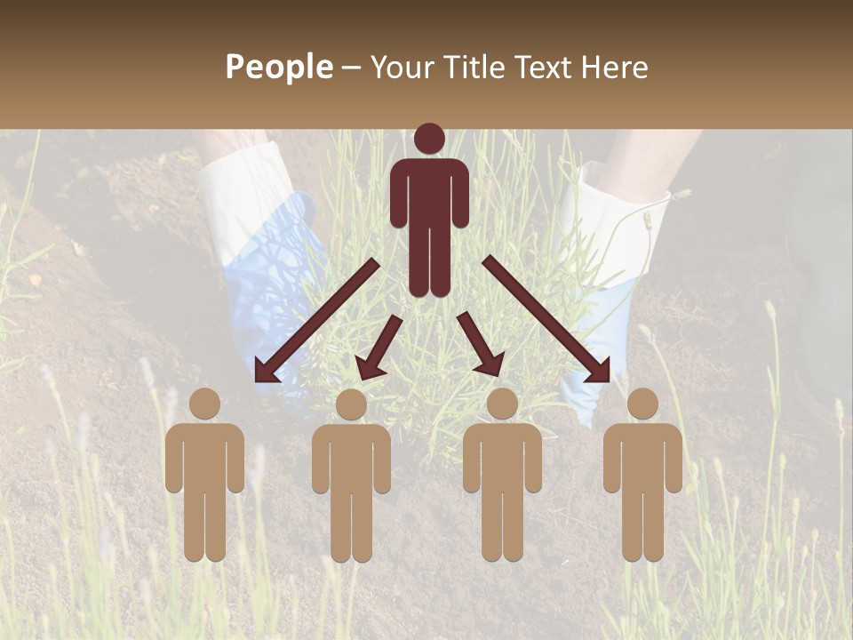 A Person Is Digging In The Dirt With A Shovel PowerPoint Template