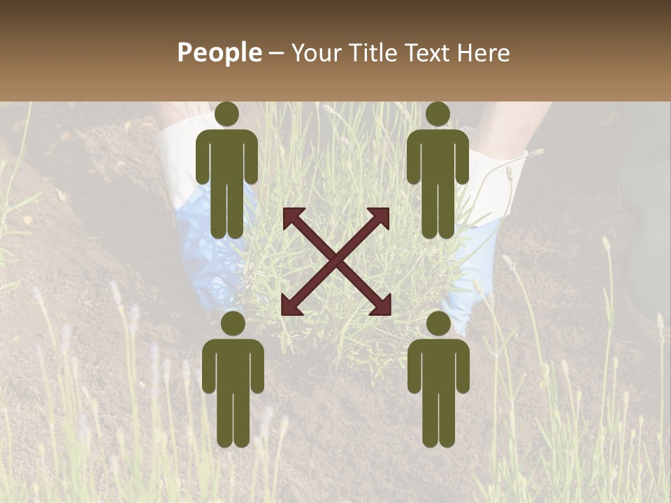 A Person Is Digging In The Dirt With A Shovel PowerPoint Template