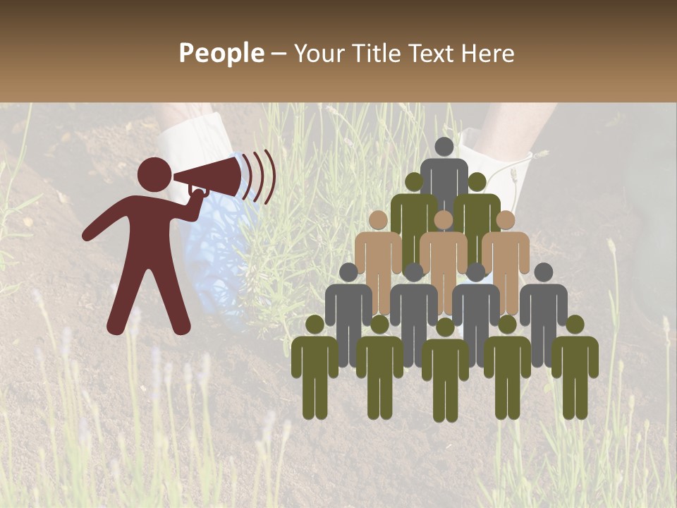 A Person Is Digging In The Dirt With A Shovel PowerPoint Template