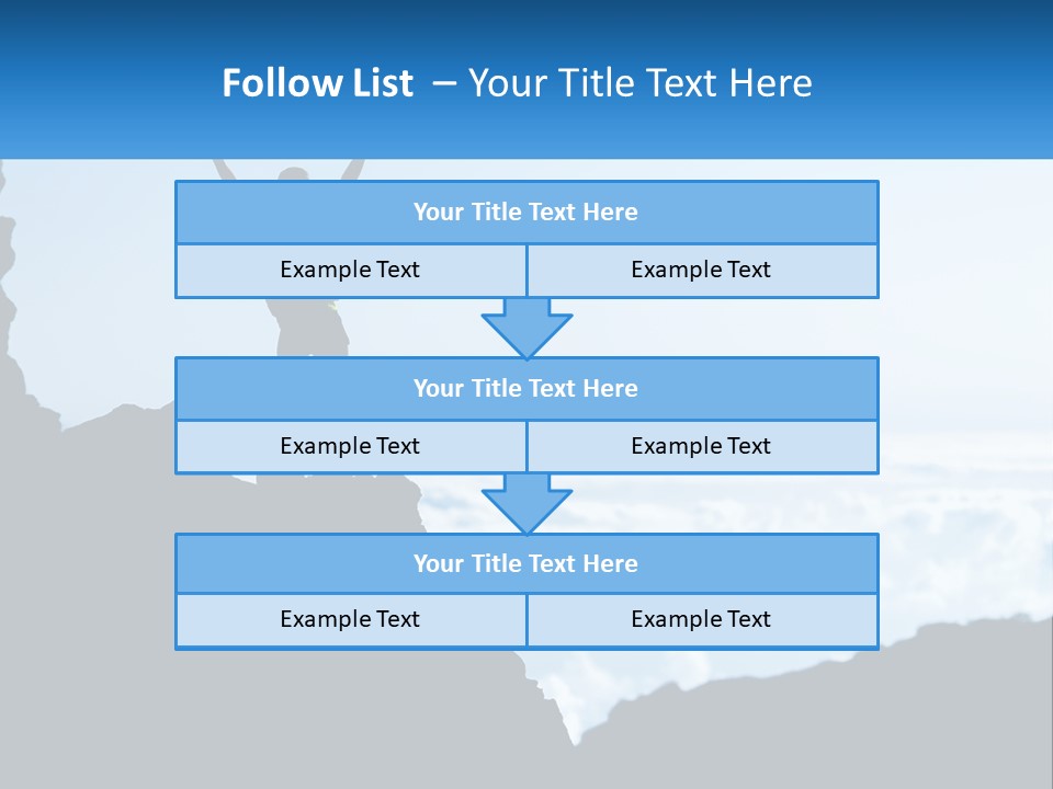 A Person Standing On Top Of A Mountain With Their Arms In The Air PowerPoint Template