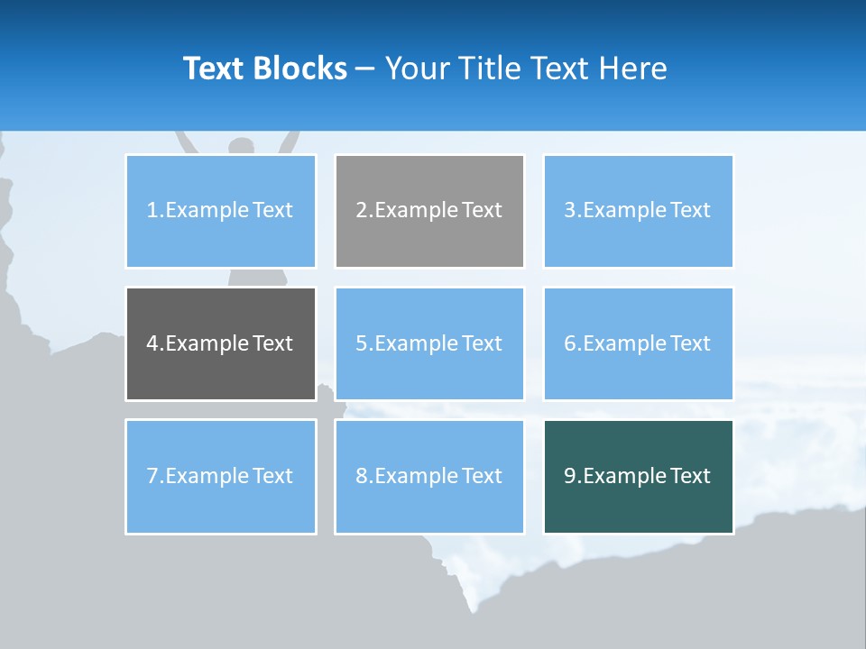 A Person Standing On Top Of A Mountain With Their Arms In The Air PowerPoint Template