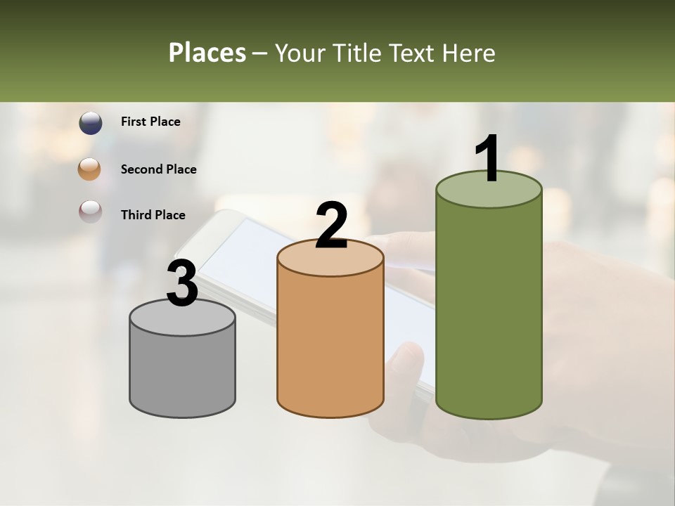 A Person Holding A Cell Phone In Their Hand PowerPoint Template