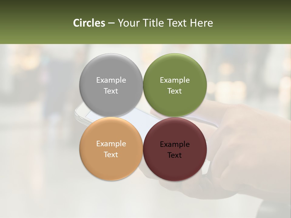 A Person Holding A Cell Phone In Their Hand PowerPoint Template