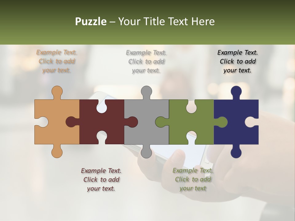 A Person Holding A Cell Phone In Their Hand PowerPoint Template