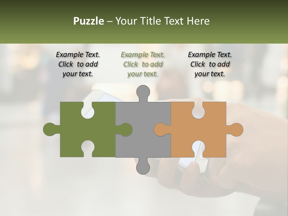 A Person Holding A Cell Phone In Their Hand PowerPoint Template